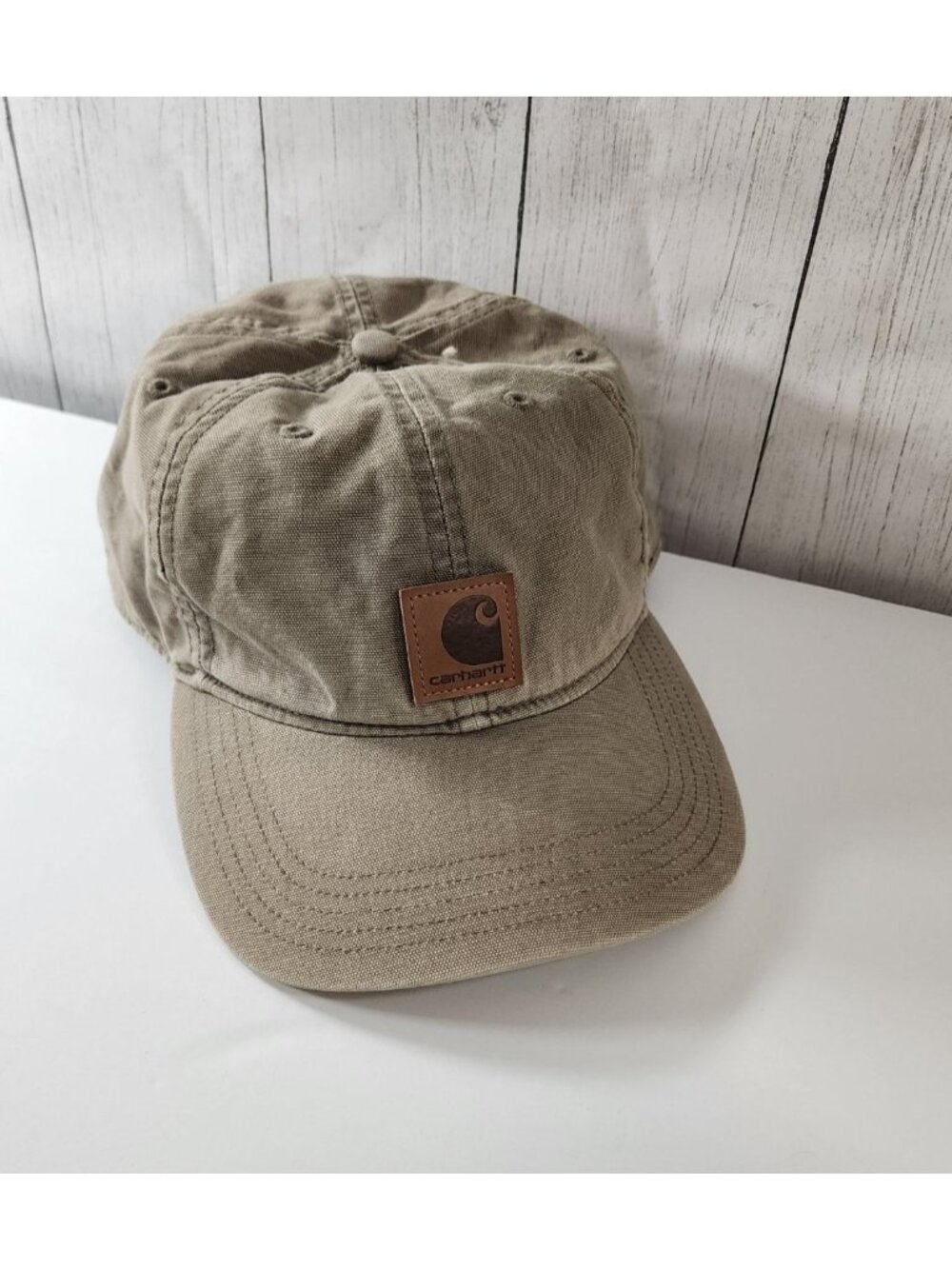 CARHARTT ODESSA CANVAS BASEBALL CAP HAT ADJUSTABLE CLOSURE BEIGE KHAKI MENS